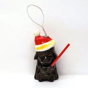 Darth Vader Christmas Ornament Santa Hat Star Wars Red Light Saber LFL 4"